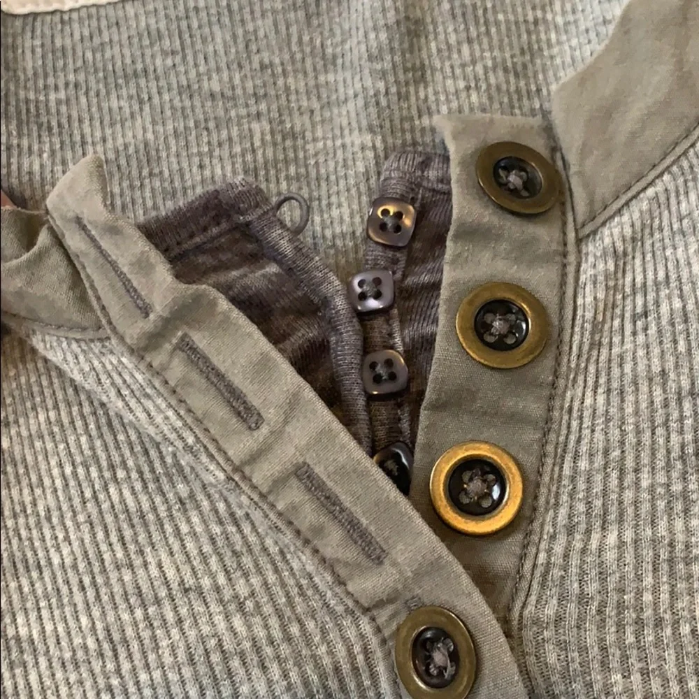 Free People Hooded Thermal Shirt - Picture 2 of 5